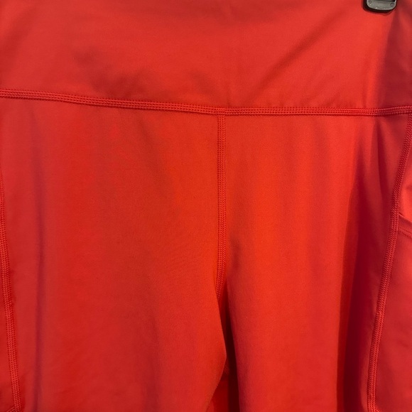 Peace Love World Mind Body Love Color Block Leggings XLP red/black with pockets - Picture 4 of 14